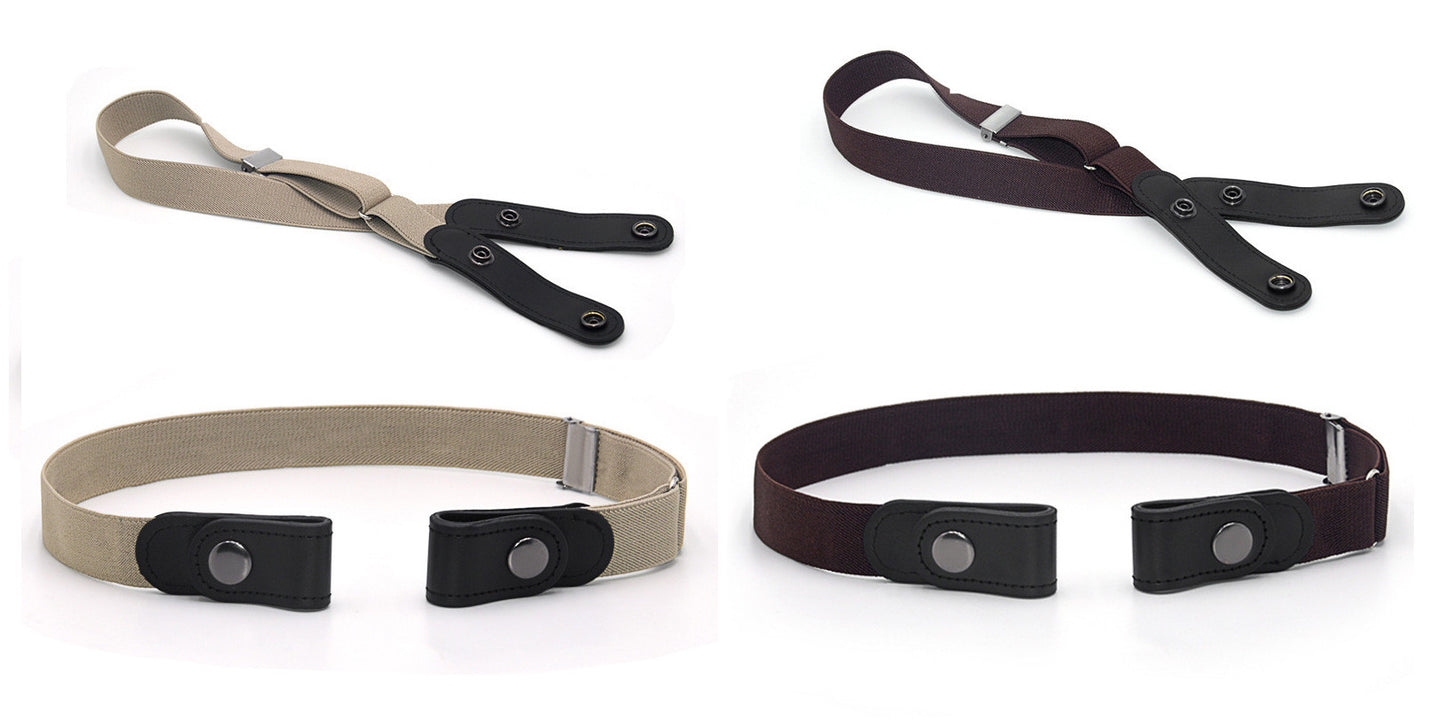 Jeans Belt Seamless Elastic Without Buckle All-match Lazy Belt