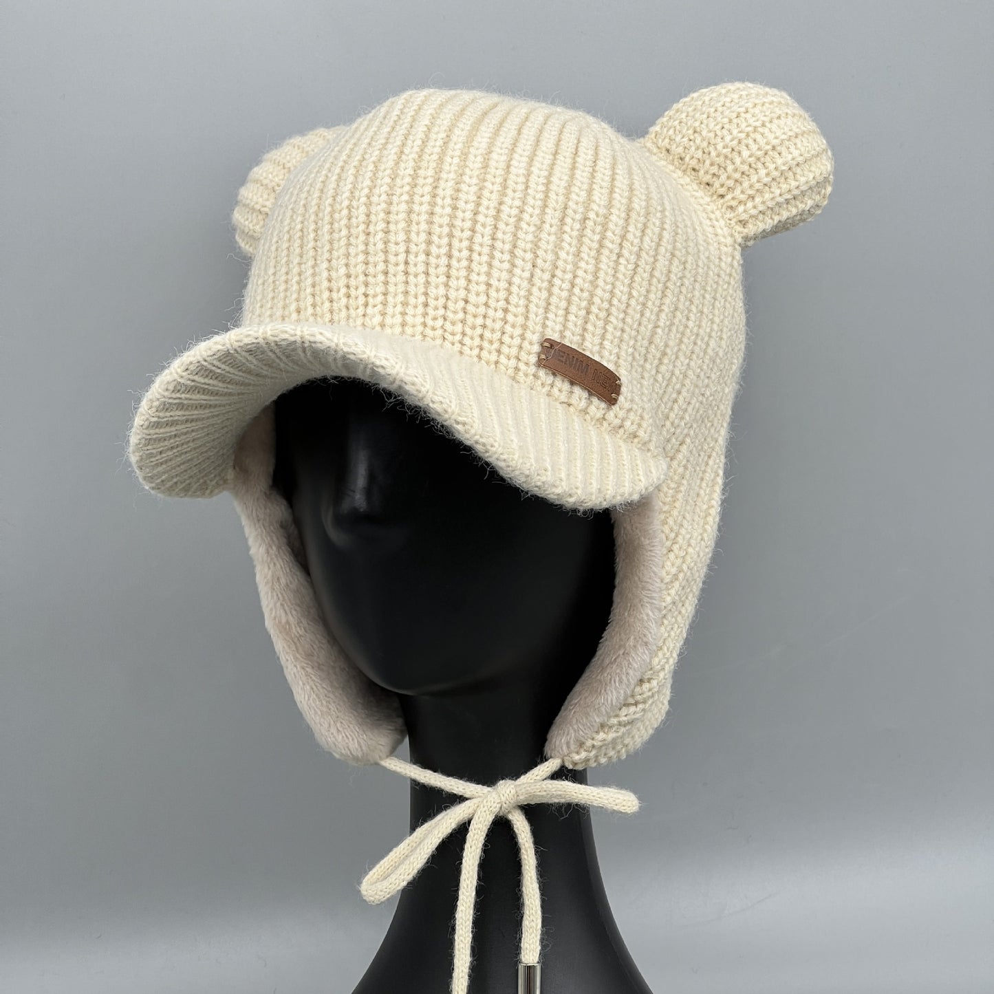 Women's Small Bear Ears Warm Woolen Hat