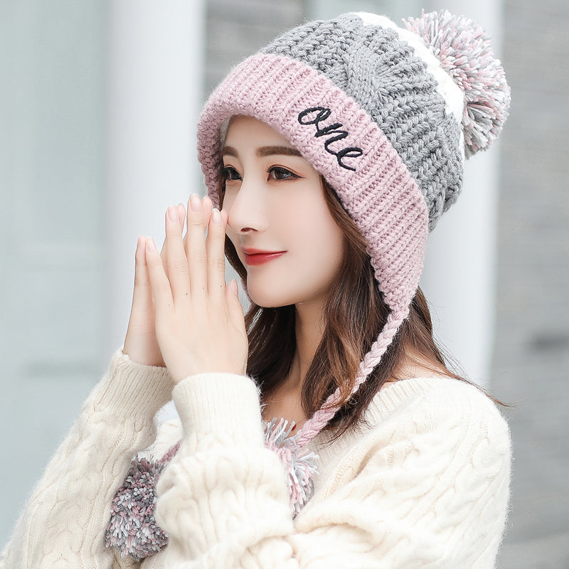 Color Matching Fashion All-match Ear Protection Cycling Hat
