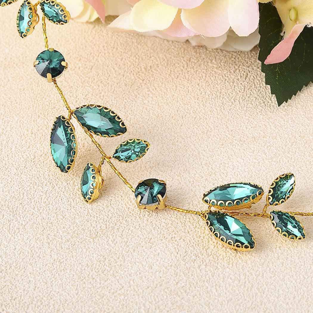 European And American Green Crystal Hair Accessories