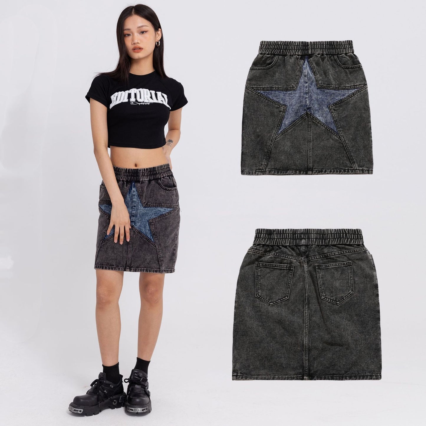 Tidy Retro Cotton Washing Skirt Girl
