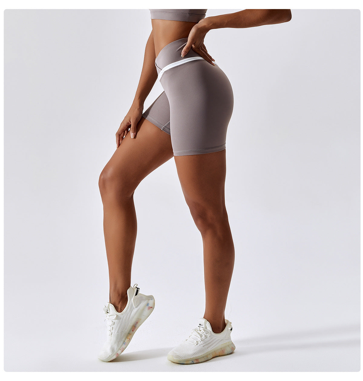 Cross-waist Tights Running Quick-drying Fitness Shorts