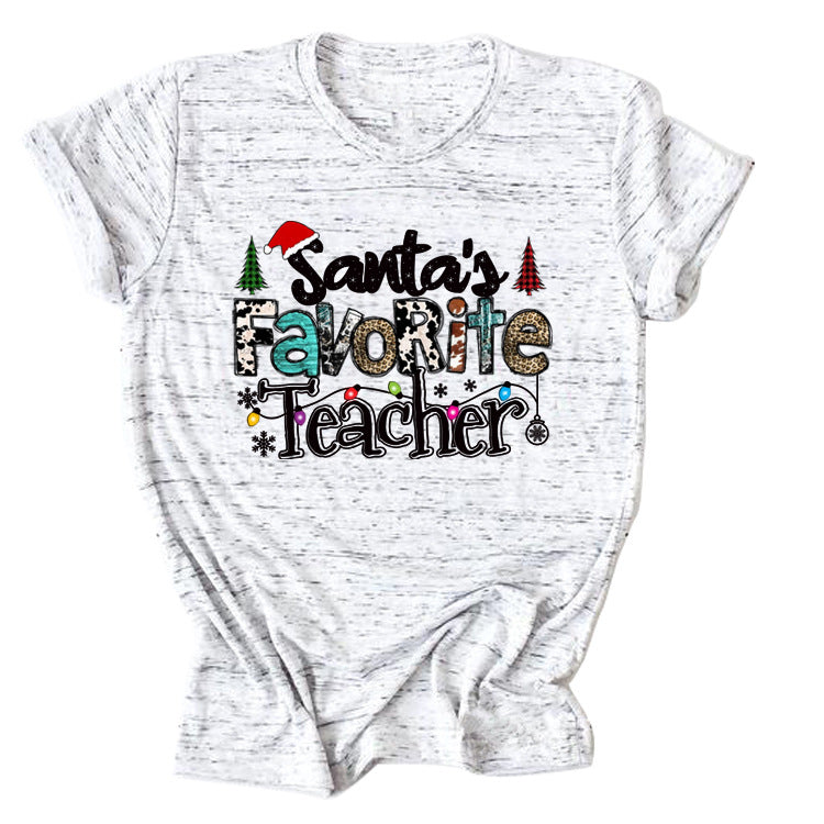 European And American Christmas Vintage Short Sleeve