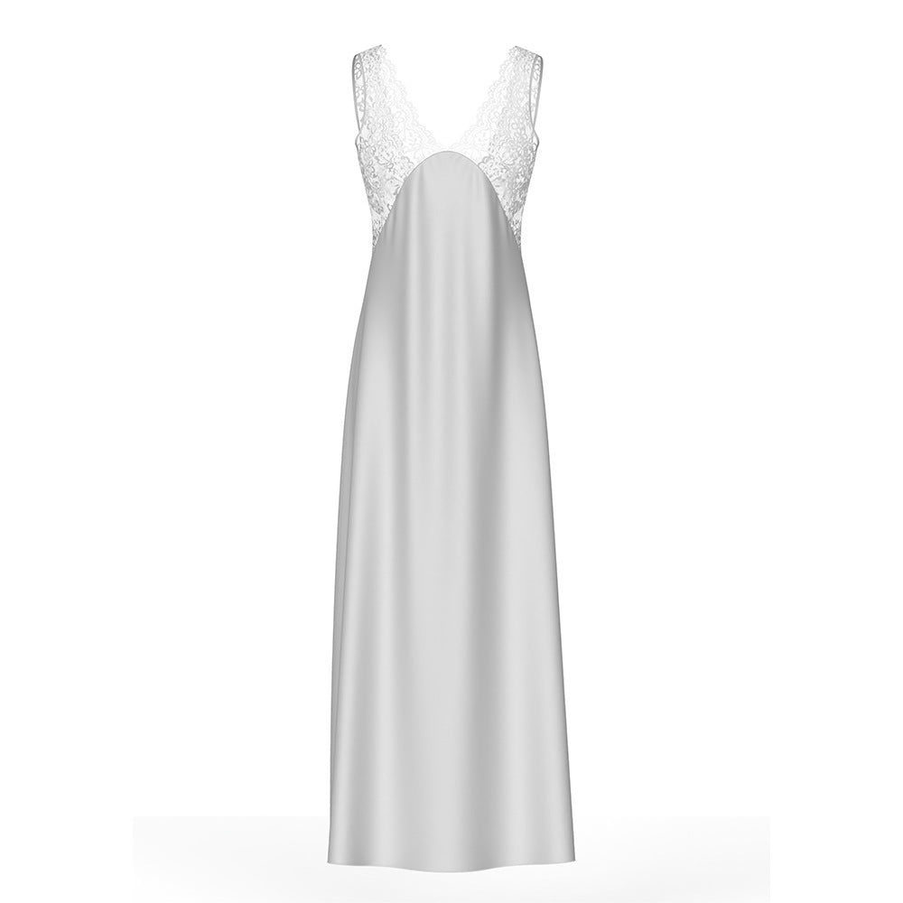 Womens European And American-style Sexy Lace-trimmed Slip Bodycon Dress