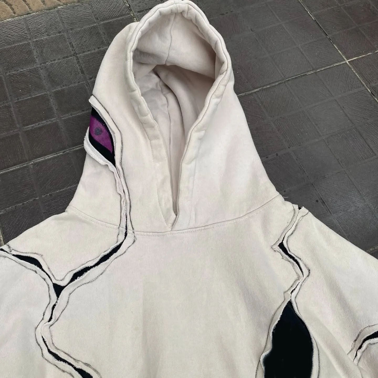 Women's Loose Fashion Dark Line Hooded Sweater