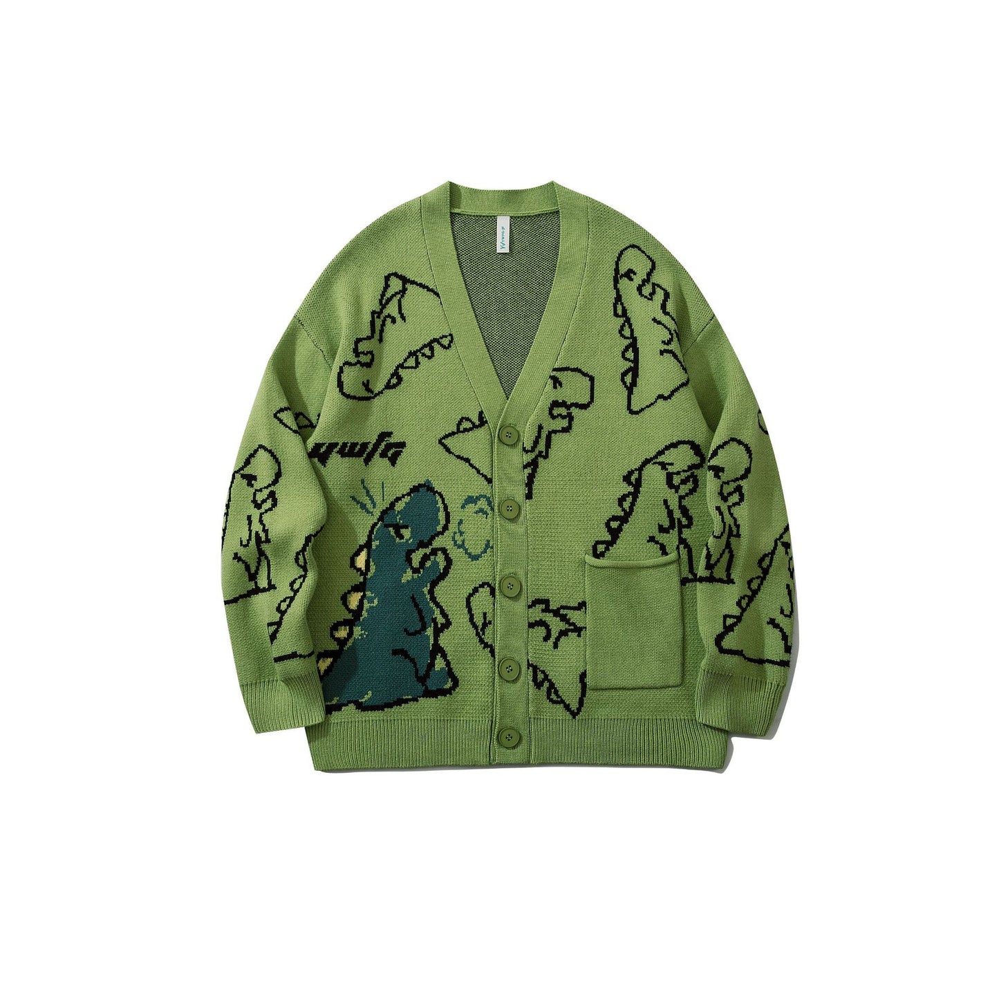 Tide Brand Street Cartoon Full Print Cardigan Sweater Jacket