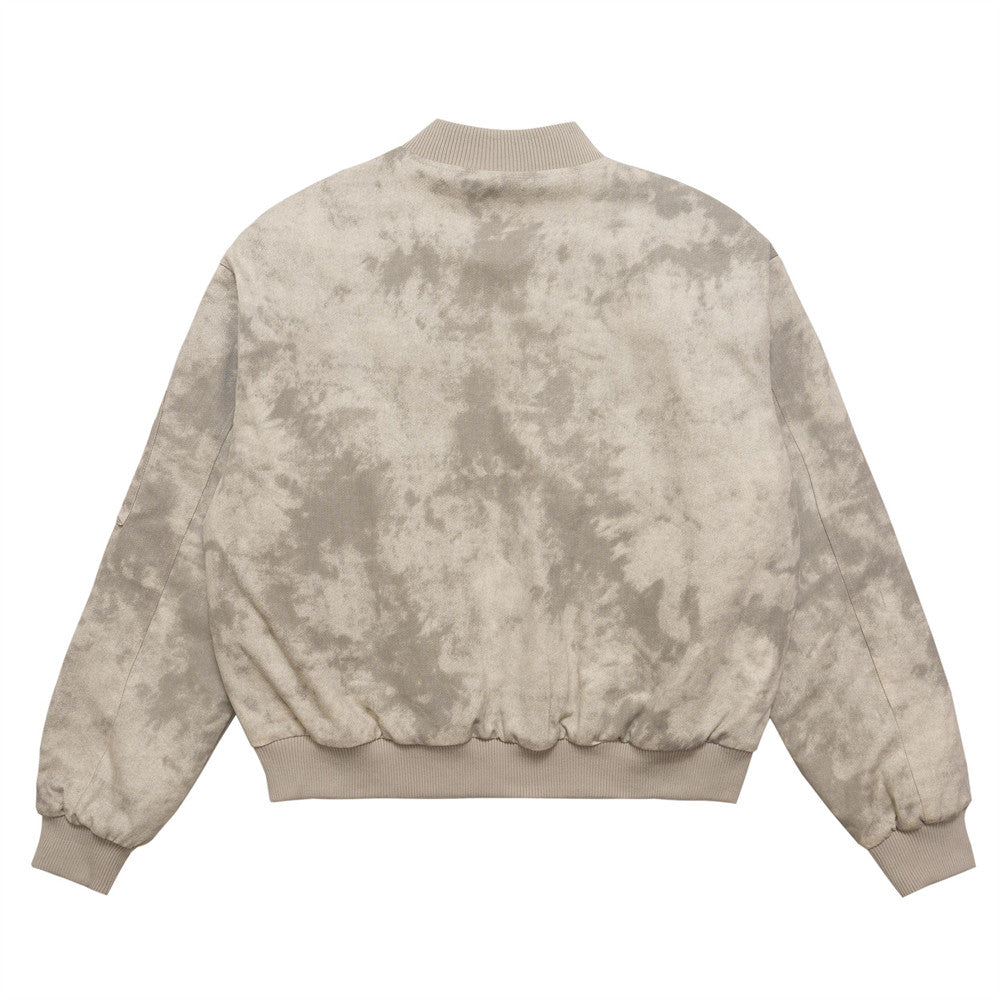 Tie-dye Camouflage Thick Quilted Baseball Jacket