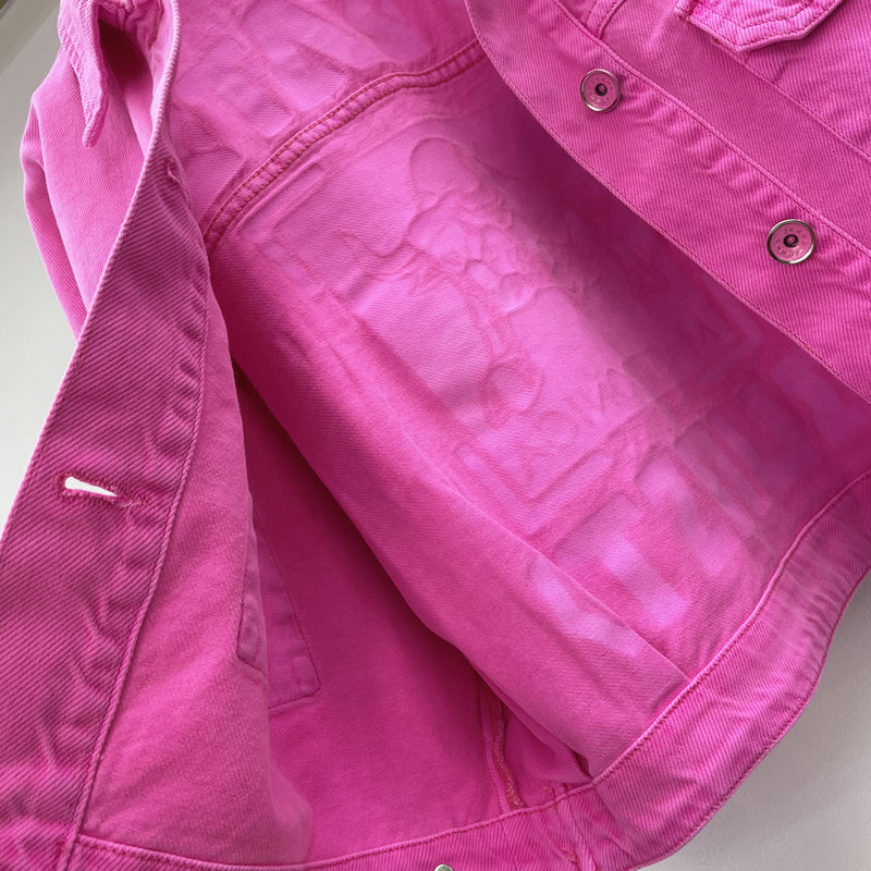 Printed Rose Red Denim Short Jacket Women Spring And Autumn