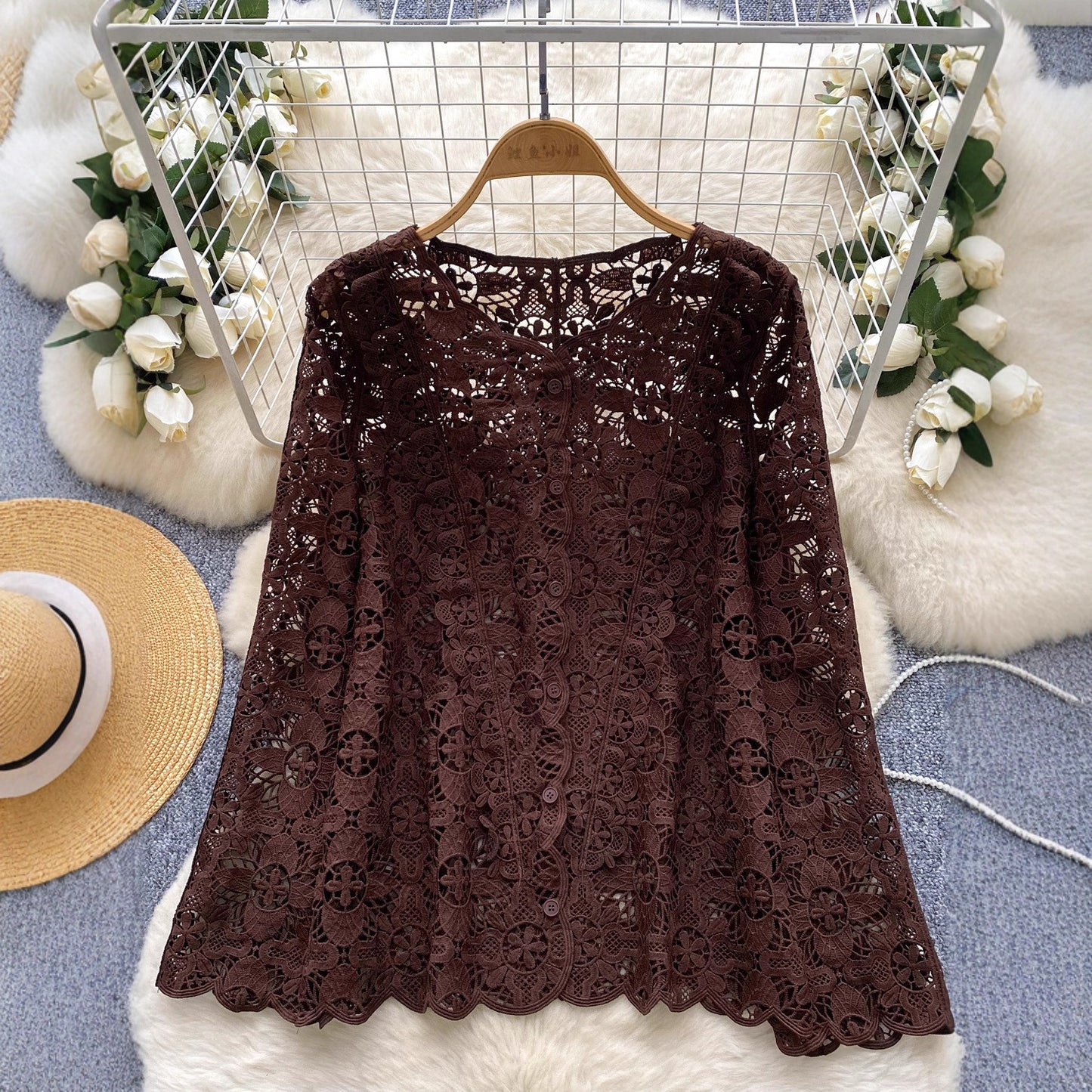 Women's Hollow Out Crochet Lace Top