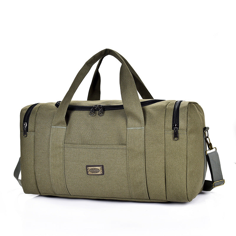 Encrypted Canvas Minimalism Large Capacity Long-distance Handbag