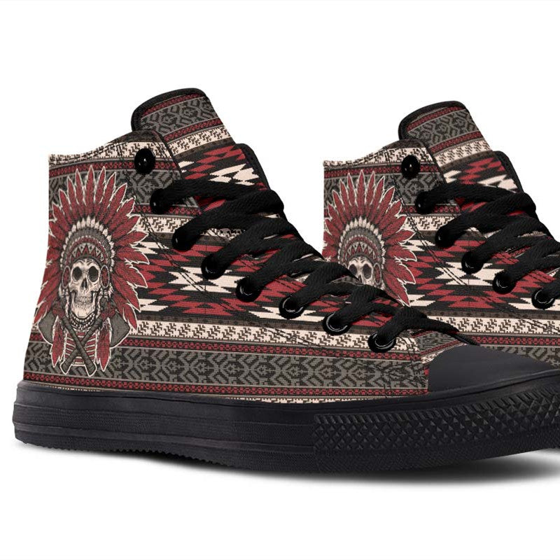 Printed Couple High-top Canvas Shoes