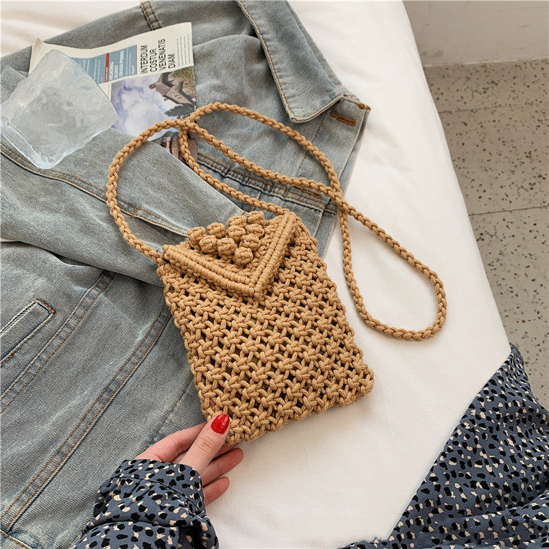 Woven Bag Fashion One-shoulder Western Style Messenger Texture