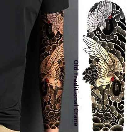 Full Arm Stickers Waterproof Men And Women Long-lasting Chest Back Flower Arm Tattoo Stickers