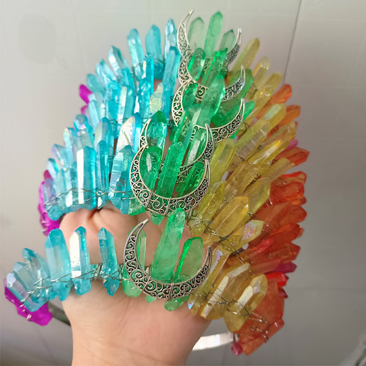 Natural Crystal Crown Hair Band