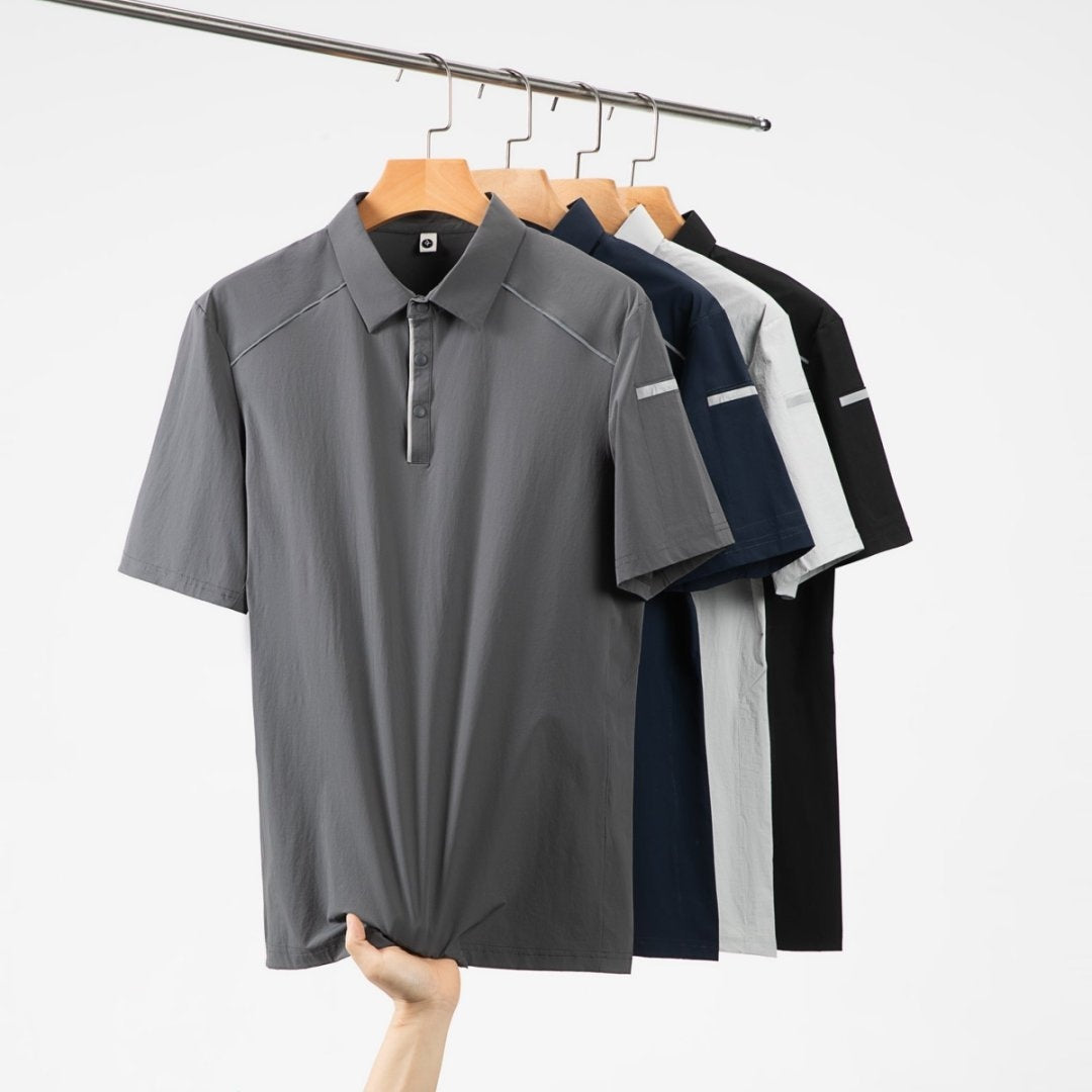 T-shirt Color Stitching Stand Collar