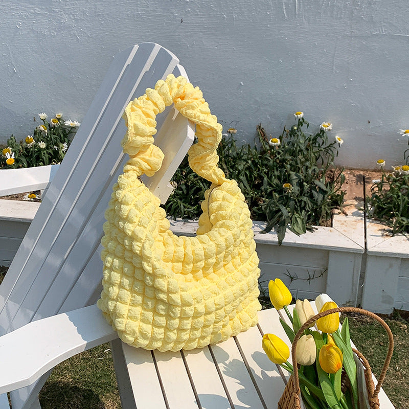 Casual Versatile Large Capacity New Pleated Cloud Bag