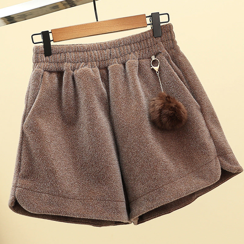 Women's Versatile Loose Thick Warm Wide-leg Pants