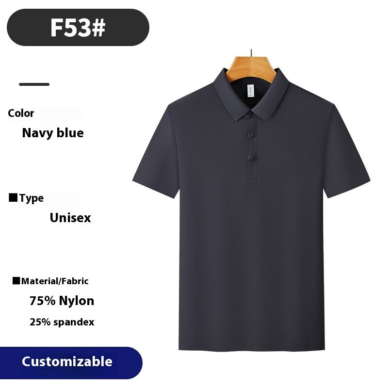 Polo Shirt Brocade Ammonia Seamless Summer Running Ice T-shirt Golf