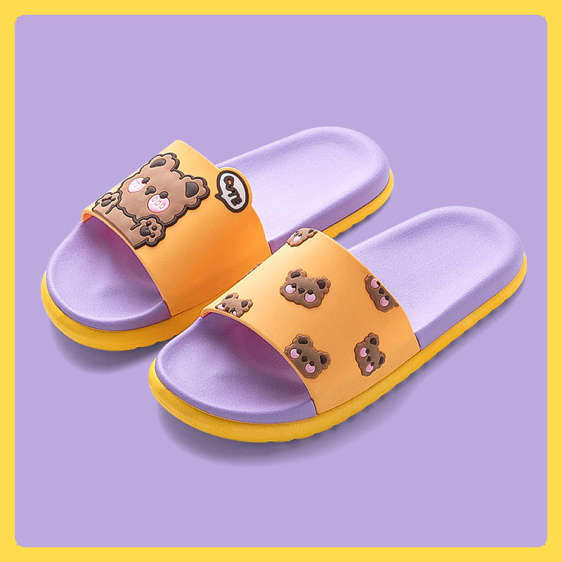 Cute Cartoon Bear Slippers For Men And Women New Non-slip