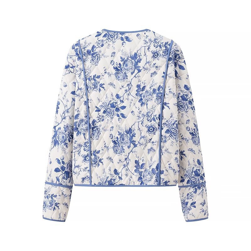 Loose Printed Thin Cotton Coat Jacket