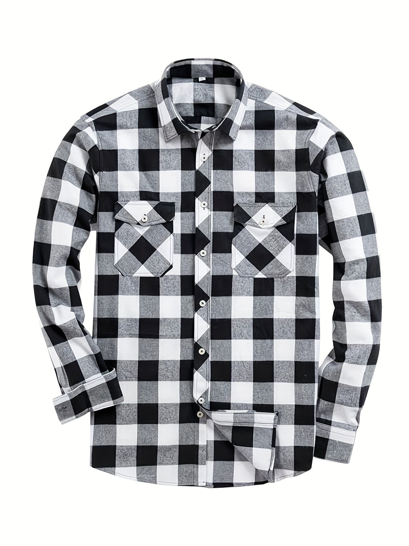 Mens Stylish Long-Sleeve Lapel Shirt
