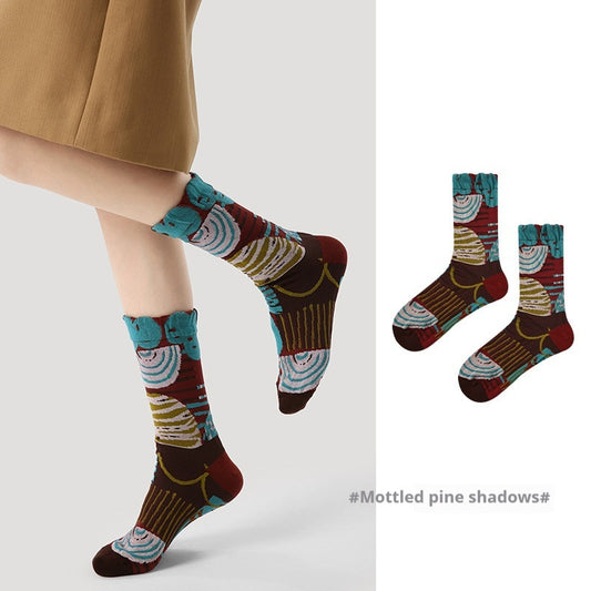Niche Vintage Court Style Thin Middle-long Stockings