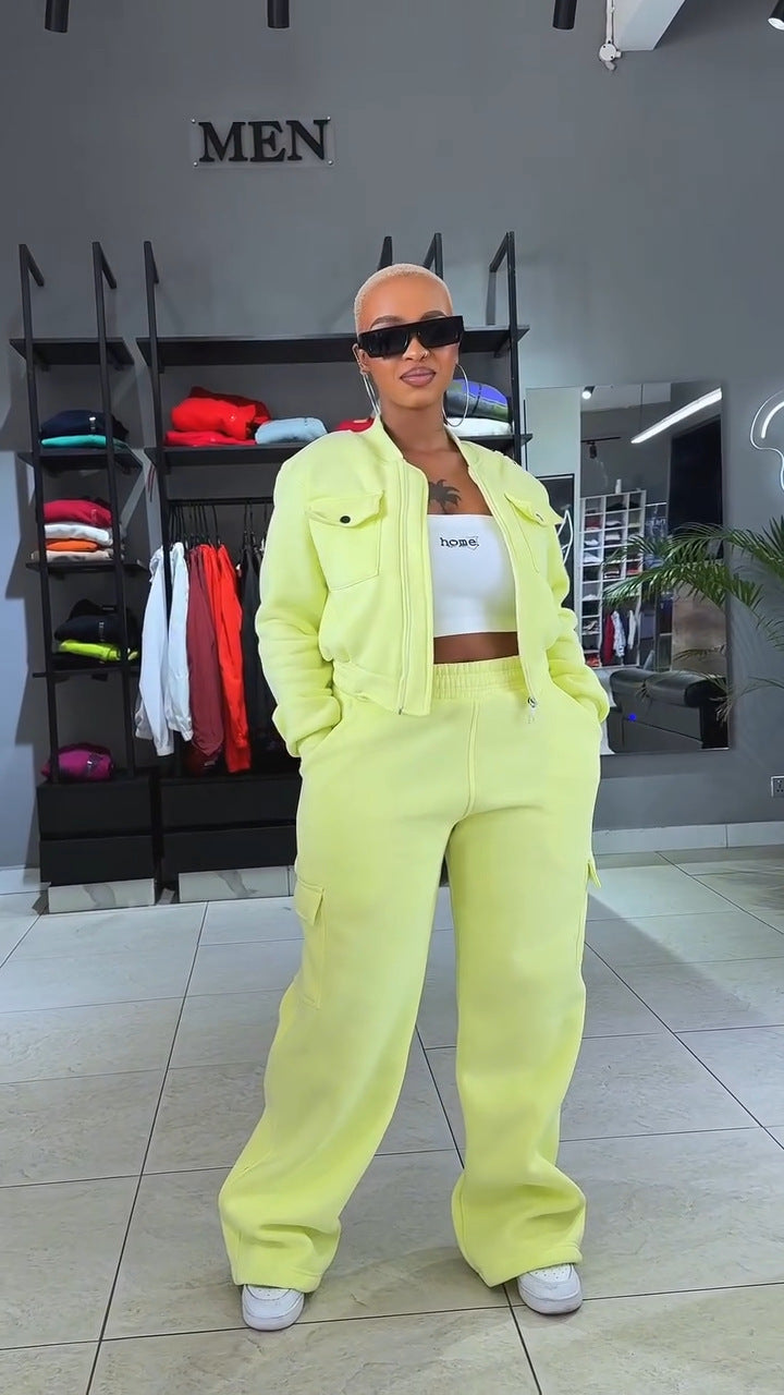 Women's Multi-Pocket Pants Sports Leisure Suit
