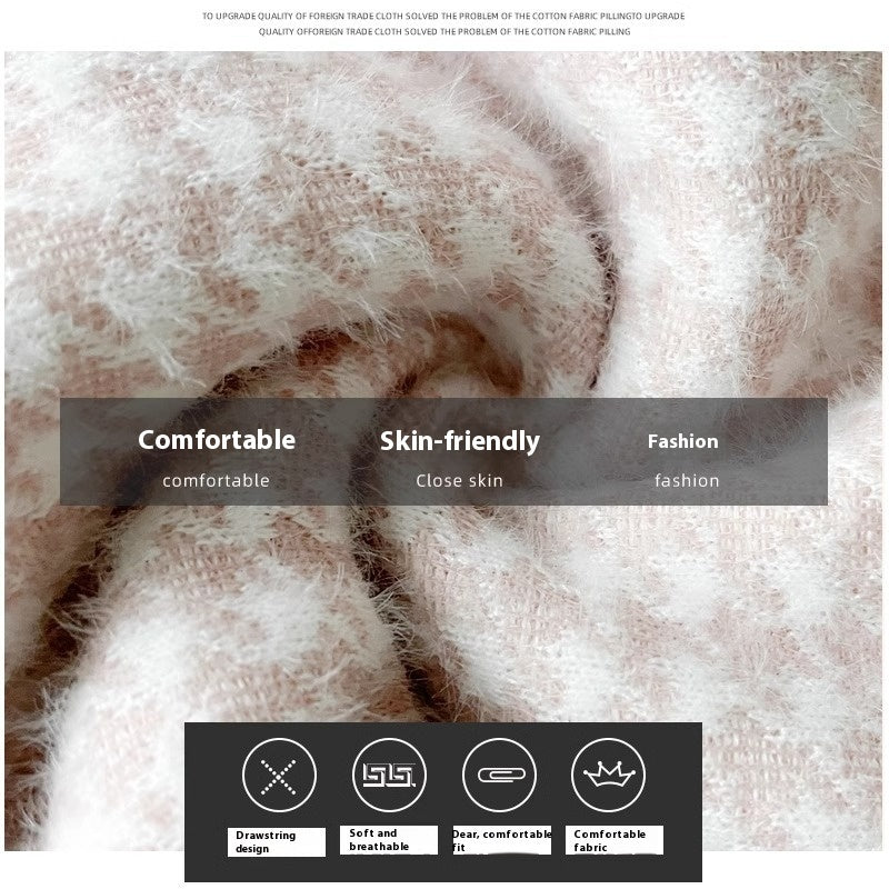 Slankende Lammuld Houndstooth Casual Vidde Bukser