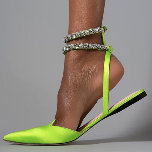 Women's Baotou Pointed Rhinestone Sandals