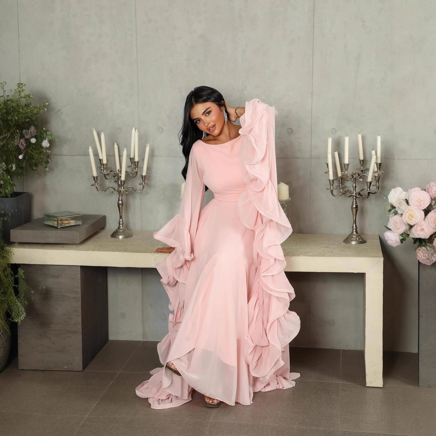 Large Voluminous Tulle Ball Gown Evening Dress For Women
