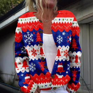 Trade 3D Digitalprint Cardigan Sweater