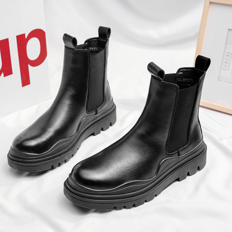 British Style Men's Mid-tube Martin Boots