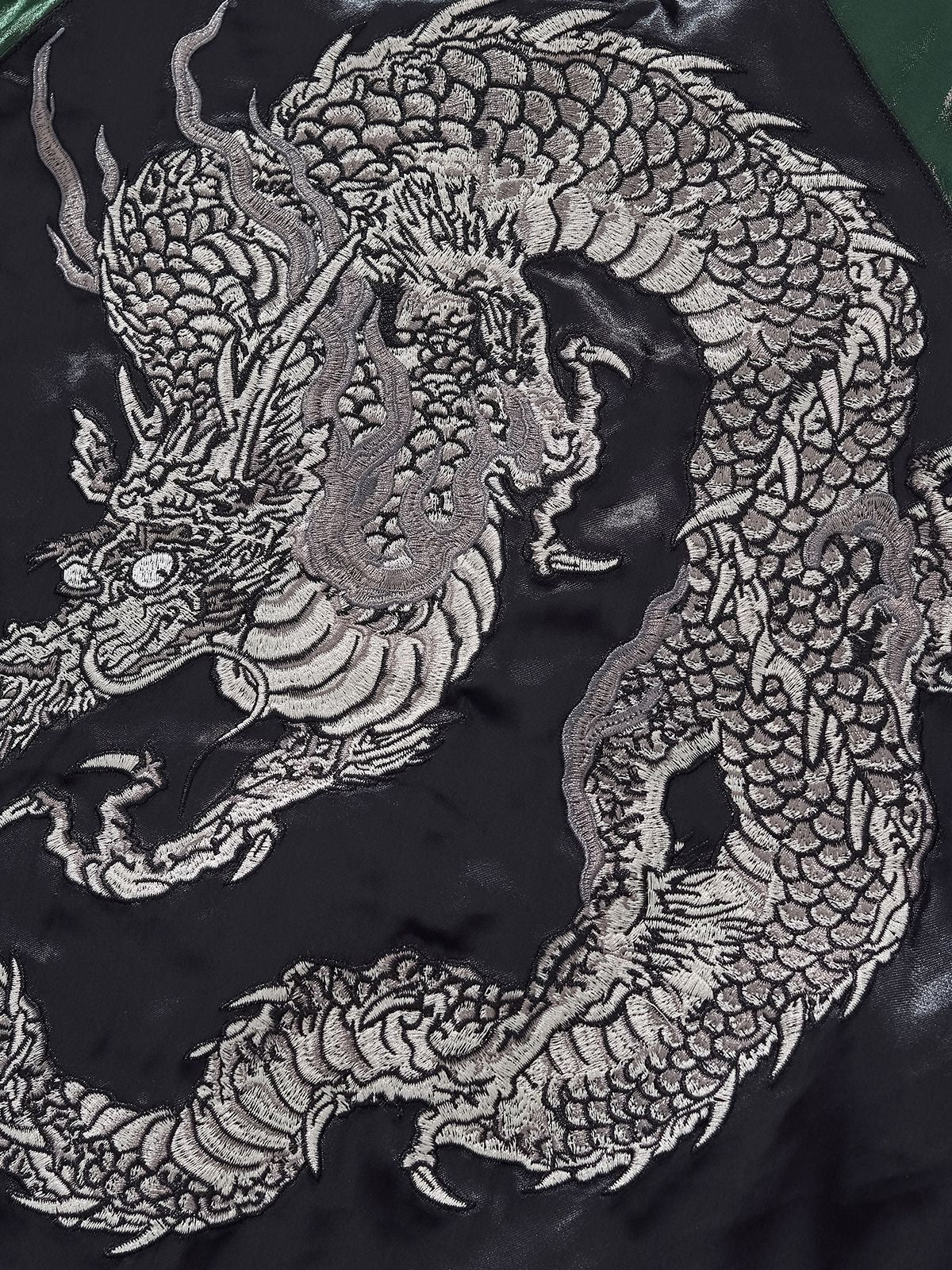 Heavy Duty Fashionably Casual Embroidered Flying Dragon Baseball Jacket