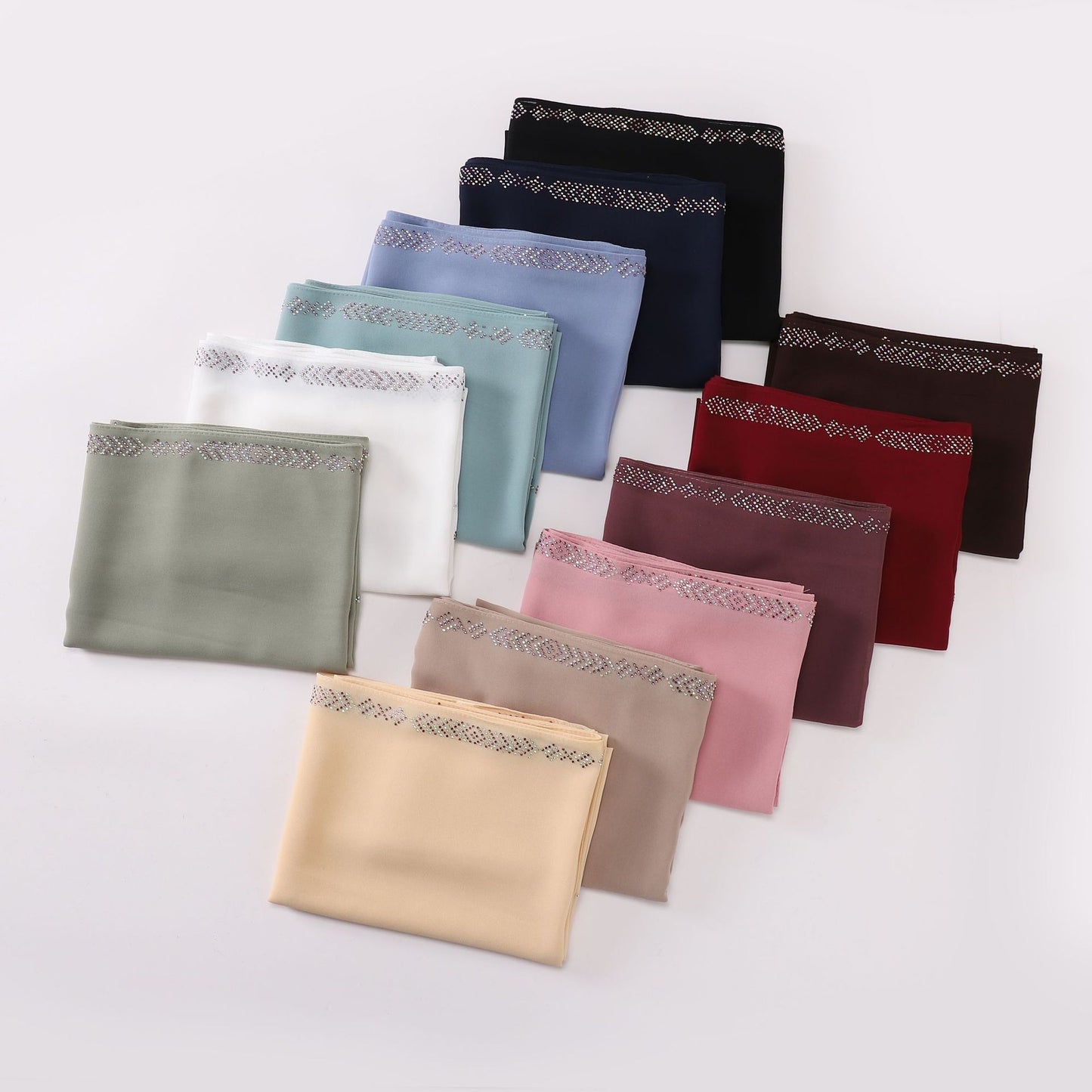 Women's Fashionable New Pearl Chiffon Scarf