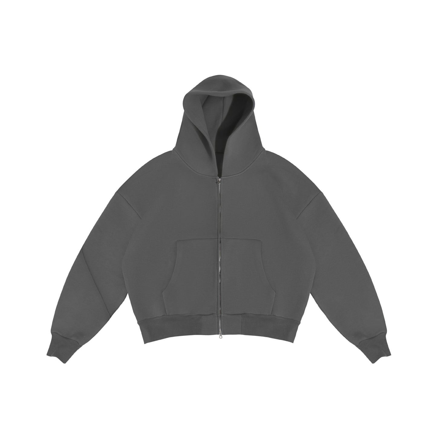 Autumn Winter Street Trendy Casual Solid Color Zipper Hoodie Men