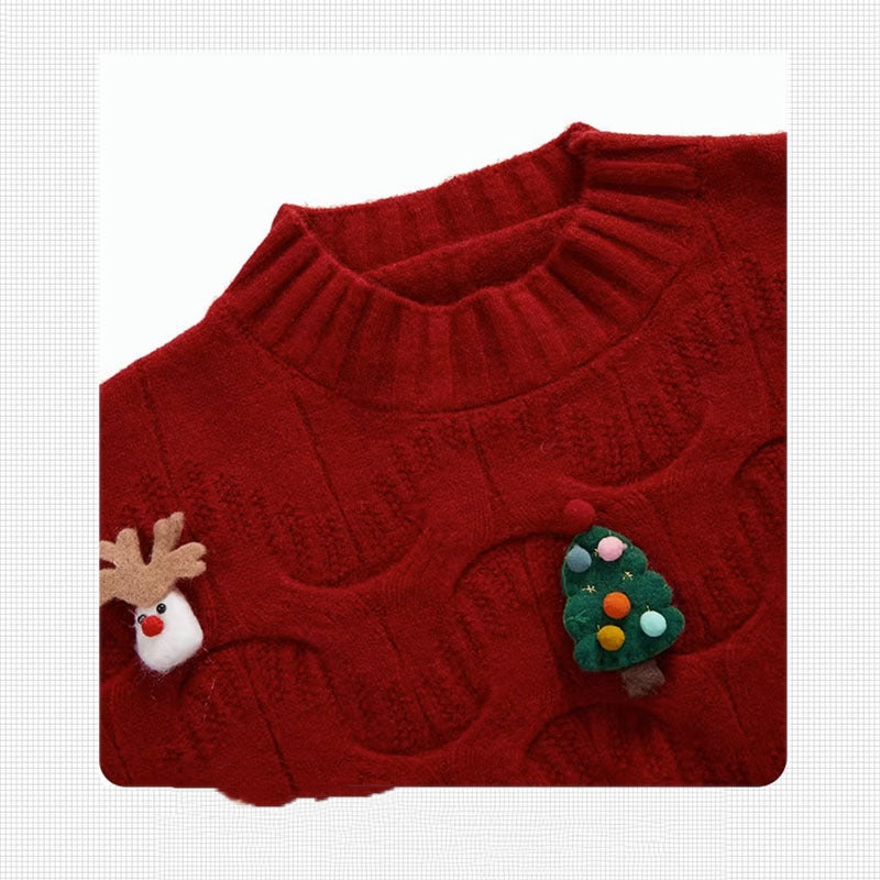Christmas Top Three-dimensional Decoration Knitwear