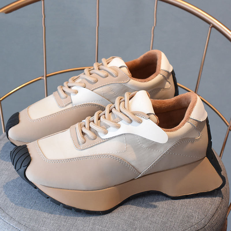 Pointy Toe Daddy Shoes Women's Trendy Brand Thick Bottom Ugly Cute Retro
