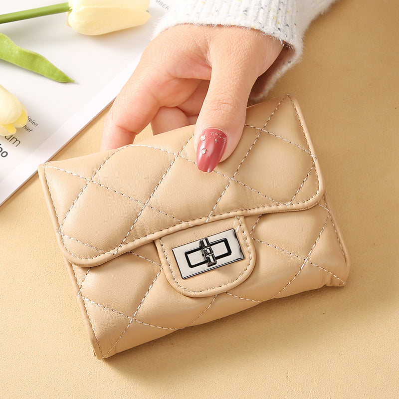 Women's Classic Style Rhombus Wallet Short Clutch