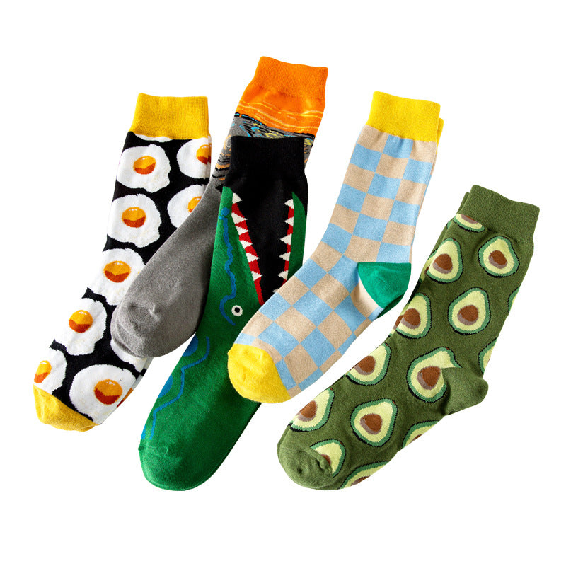 Mid-calf For Fall And Winter Long Cotton Socks