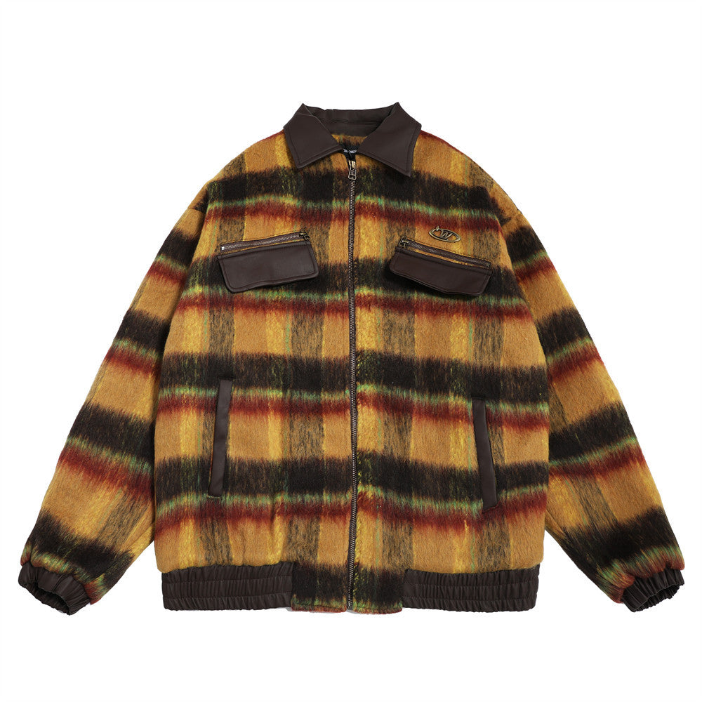Men's Loose Casual American Gradient Striped Jacket