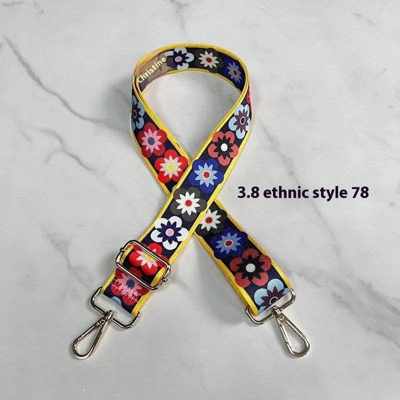 Ethnic Style Adjustable Lady's Long Shoulder Strap