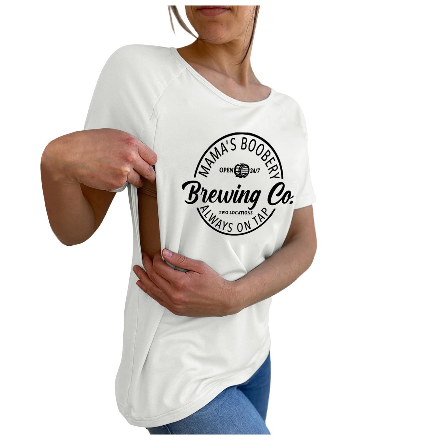 T-shirt til kvinder - kortærmet ventetoppen ammetøj