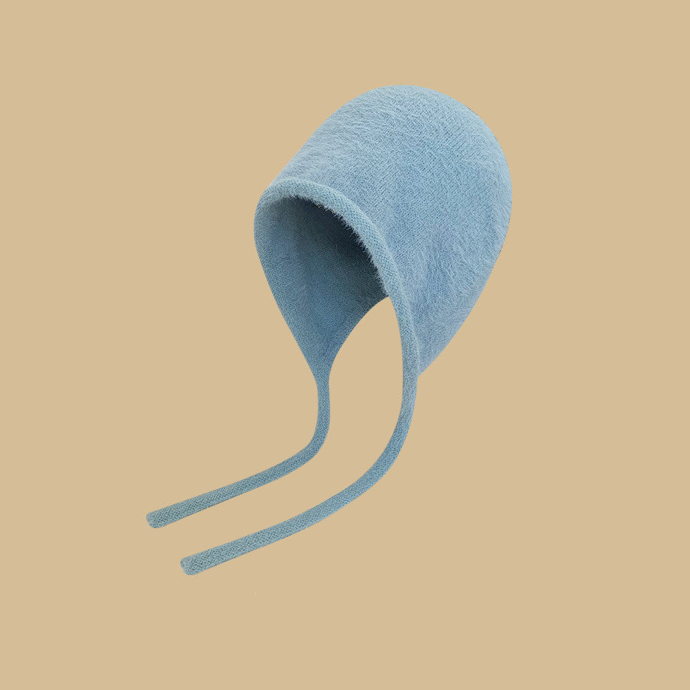 Women's Solid Color Mink Velvet Strap Fisherman Hat