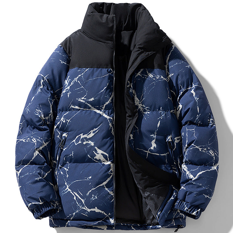 Cold-proof Stand Collar Winter Cotton Coat For Men