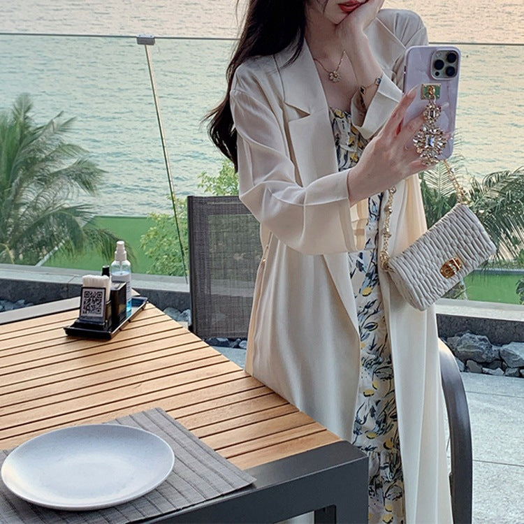 Chiffon Printed Dress Summer Mid Length