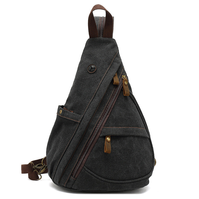 Men's Canvas Chest Bag Large Capacity Leisure