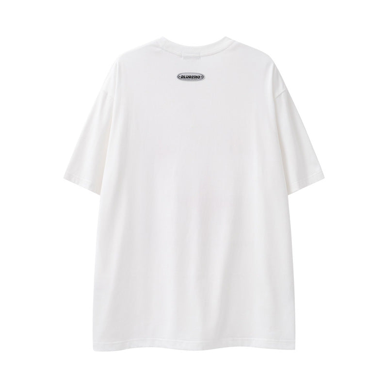 Loose XINGX Printed Letter Rhinestone Short Sleeve