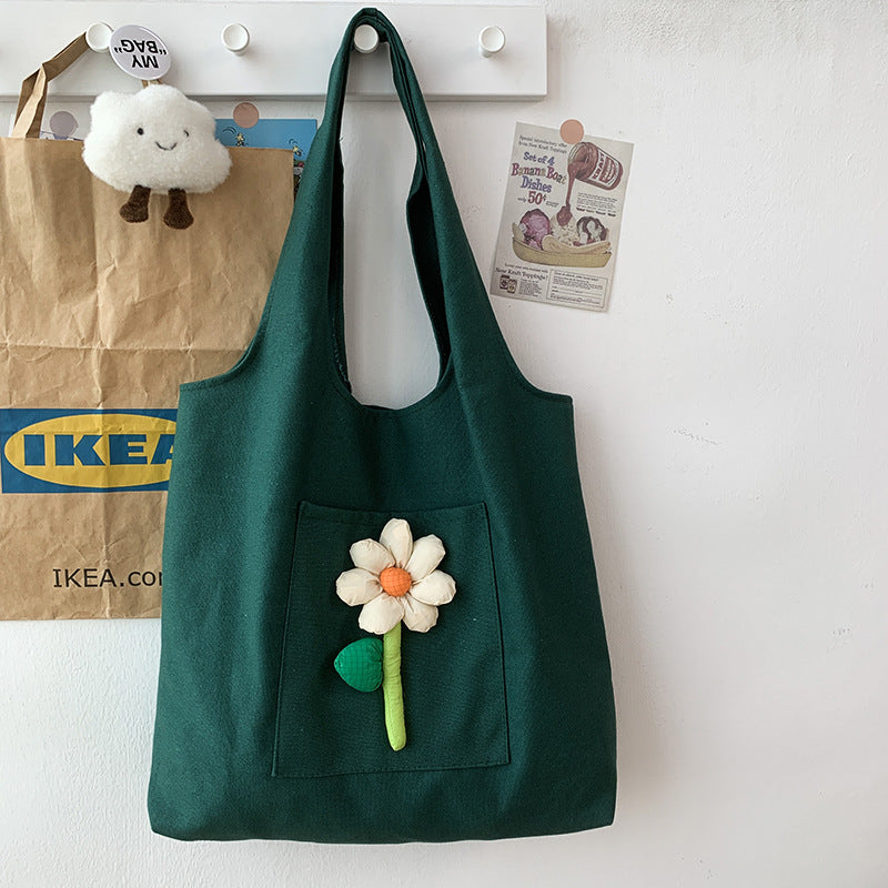 Blomsterkunst farverig rød mulepose