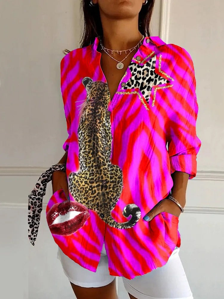 Digital Printing Long Sleeve Shirt Top 3D
