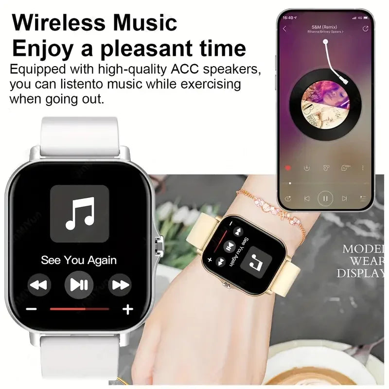 2025 New Smart Watch, Wireless Voice, Multi-Sport Mode, Fitness Tracker Smart Watch, Unisex, Holiday Gift